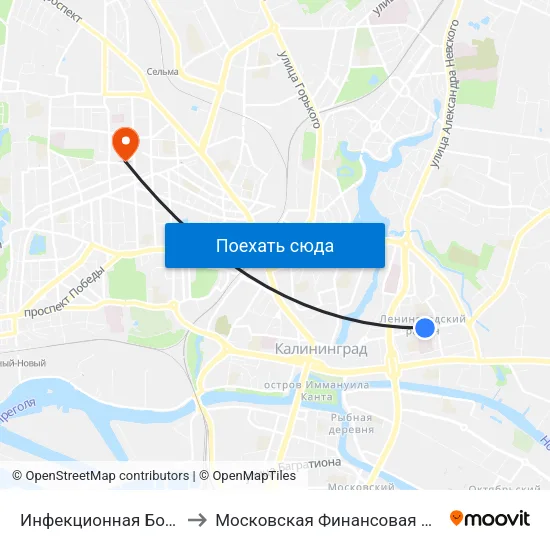 Инфекционная Больница (В Центр) to Московская Финансовая Юридическая Академия map