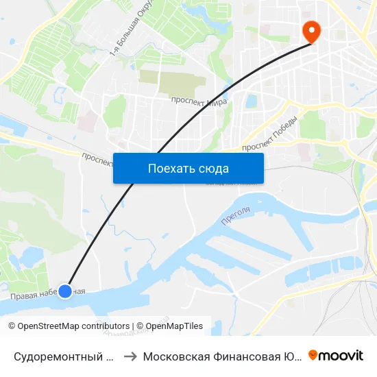 Судоремонтный Завод (В Центр) to Московская Финансовая Юридическая Академия map