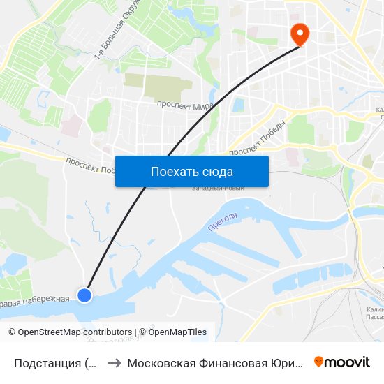 Подстанция (Из Центра) to Московская Финансовая Юридическая Академия map