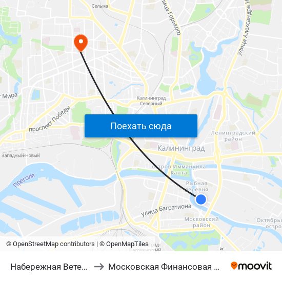 Набережная Ветеранов (В Центр) to Московская Финансовая Юридическая Академия map