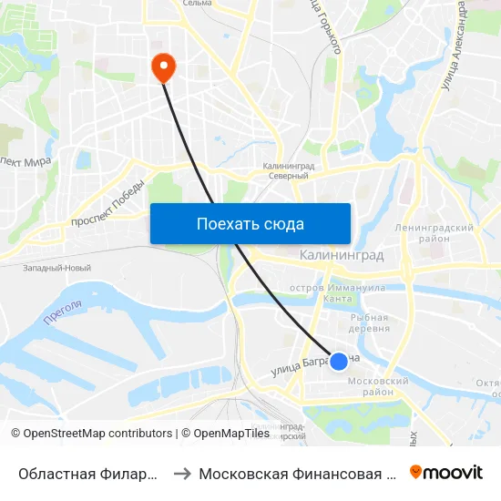 Областная Филармония (Из Центра) to Московская Финансовая Юридическая Академия map