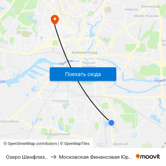 Озеро Шенфлиз (Из Центра) to Московская Финансовая Юридическая Академия map