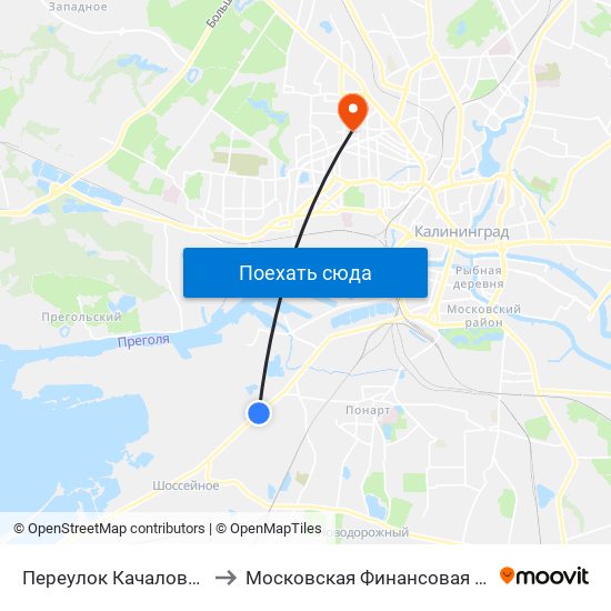 Переулок Качалова (По Требованию) to Московская Финансовая Юридическая Академия map