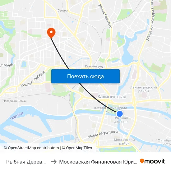 Рыбная Деревня (В Центр) to Московская Финансовая Юридическая Академия map