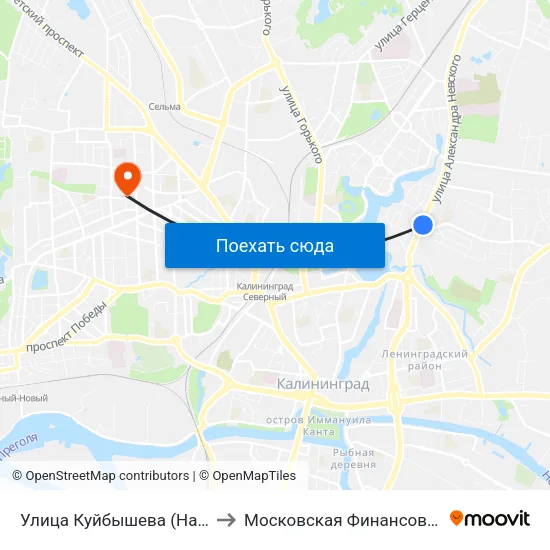Улица Куйбышева (На Ул. Невского, Из Центра) to Московская Финансовая Юридическая Академия map