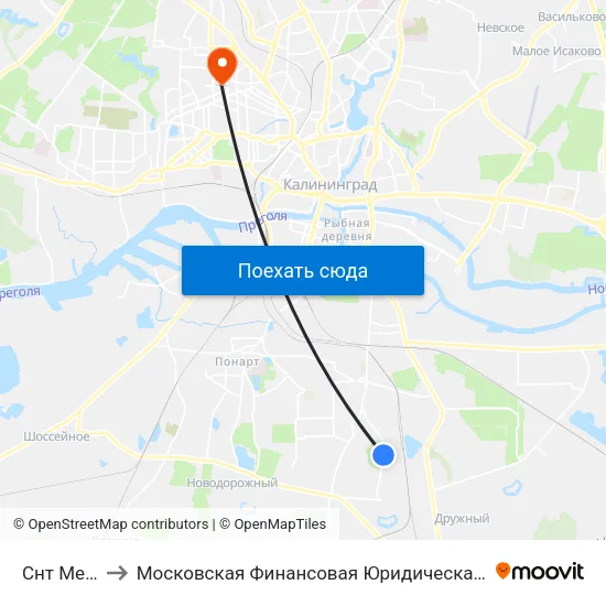 Снт Медик to Московская Финансовая Юридическая Академия map