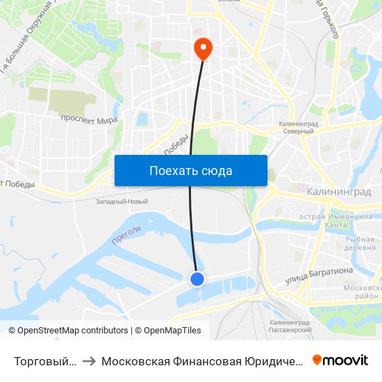 Торговый Порт to Московская Финансовая Юридическая Академия map