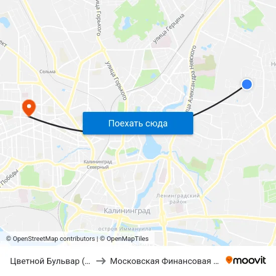 Цветной Бульвар (Дет. Сад, В Центр) to Московская Финансовая Юридическая Академия map