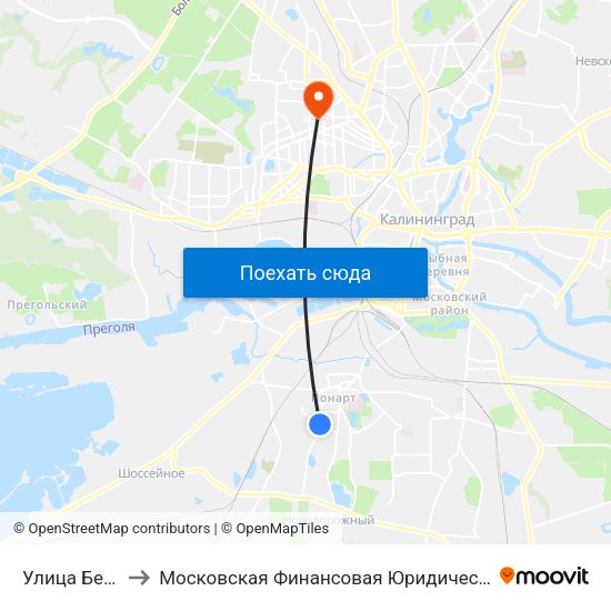 Улица Беговая to Московская Финансовая Юридическая Академия map