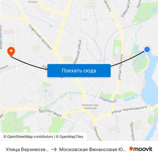 Улица Верхнеозерная (В Центр) to Московская Финансовая Юридическая Академия map