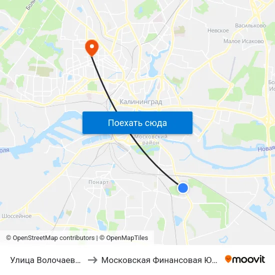 Улица Волочаевская (В Центр) to Московская Финансовая Юридическая Академия map