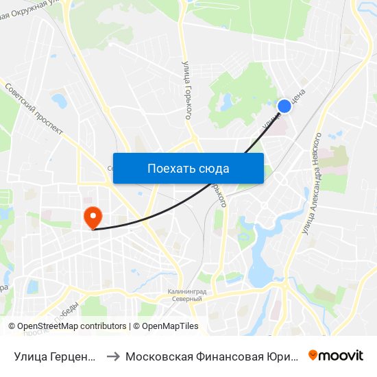 Улица Герцена (В Центр) to Московская Финансовая Юридическая Академия map