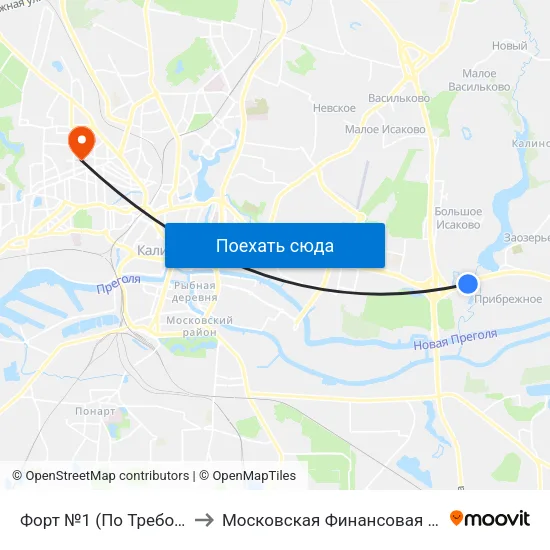 Форт №1 (По Требованию, Из Центра) to Московская Финансовая Юридическая Академия map