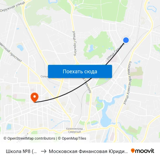 Школа №8 (В Центр) to Московская Финансовая Юридическая Академия map