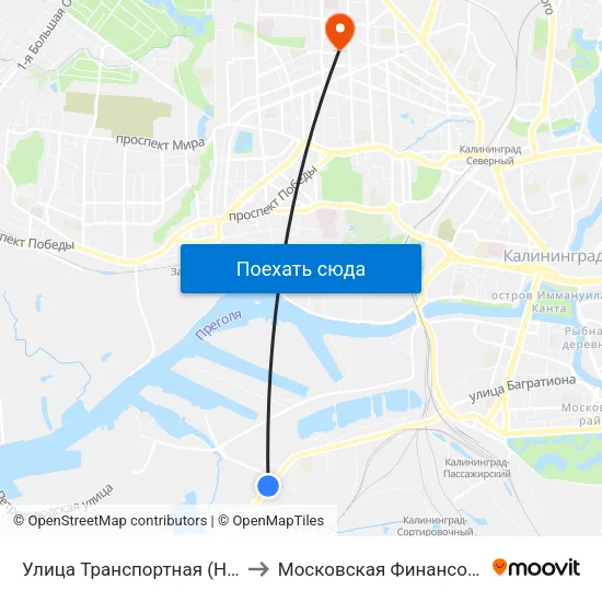 Улица Транспортная (На Ул. А. Суворова, Из Центра) to Московская Финансовая Юридическая Академия map