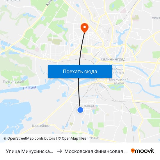 Улица Минусинская (По Требованию) to Московская Финансовая Юридическая Академия map