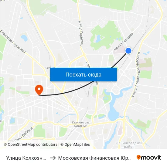 Улица Колхозная (В Центр) to Московская Финансовая Юридическая Академия map