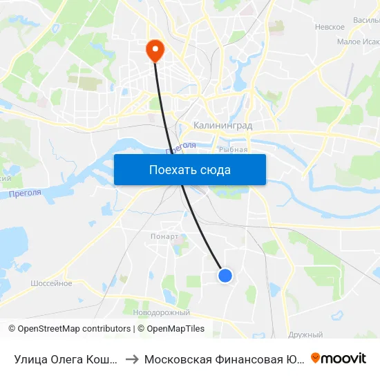 Улица Олега Кошевого (В Центр) to Московская Финансовая Юридическая Академия map