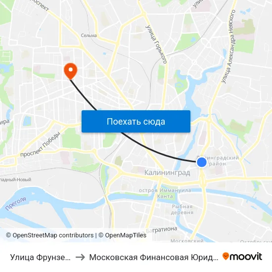 Улица Фрунзе (В Центр) to Московская Финансовая Юридическая Академия map