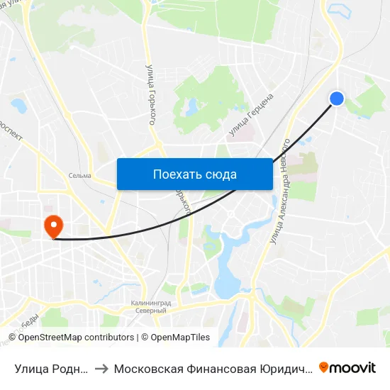 Улица Родниковая to Московская Финансовая Юридическая Академия map