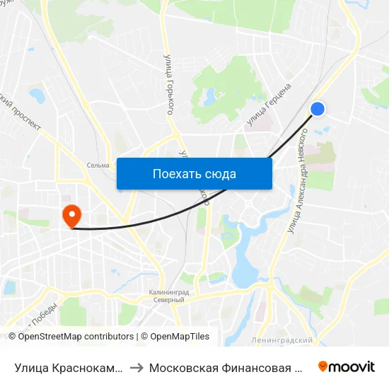 Улица Краснокаменная (В Центр) to Московская Финансовая Юридическая Академия map