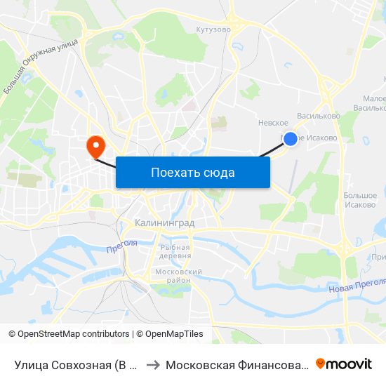 Улица Совхозная (В Центр, По Требованию) to Московская Финансовая Юридическая Академия map
