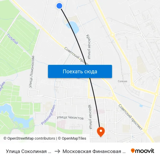 Улица Соколиная (По Требованию) to Московская Финансовая Юридическая Академия map