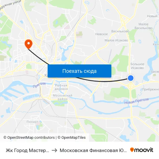 Жк Город Мастеров (Из Центра) to Московская Финансовая Юридическая Академия map