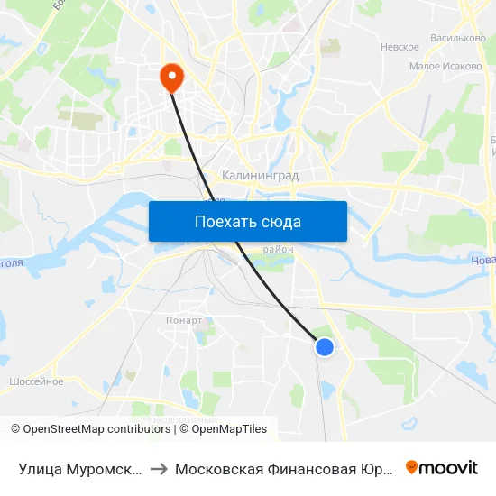 Улица Муромская (В Центр) to Московская Финансовая Юридическая Академия map