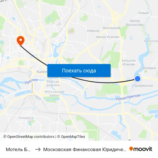 Мотель Балтика to Московская Финансовая Юридическая Академия map