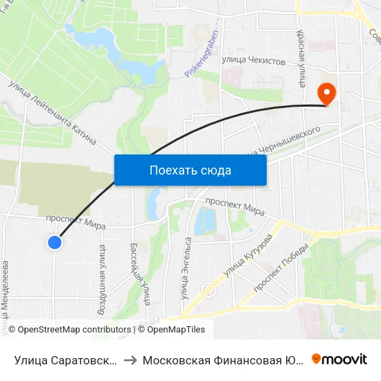 Улица Саратовская (Из Центра) to Московская Финансовая Юридическая Академия map