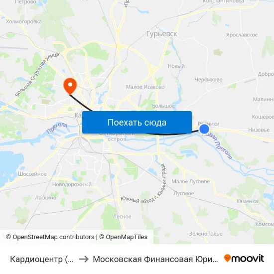 Кардиоцентр (Из Центра) to Московская Финансовая Юридическая Академия map
