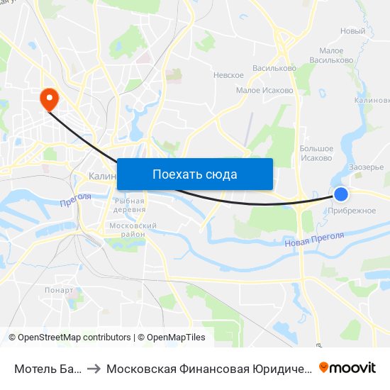 Мотель Балтика to Московская Финансовая Юридическая Академия map