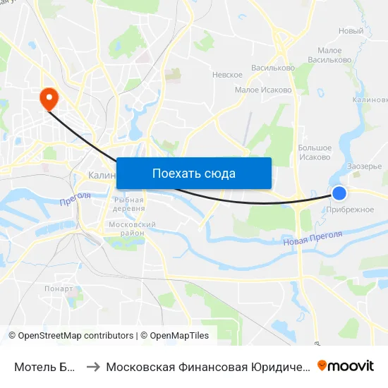 Мотель Балтика to Московская Финансовая Юридическая Академия map