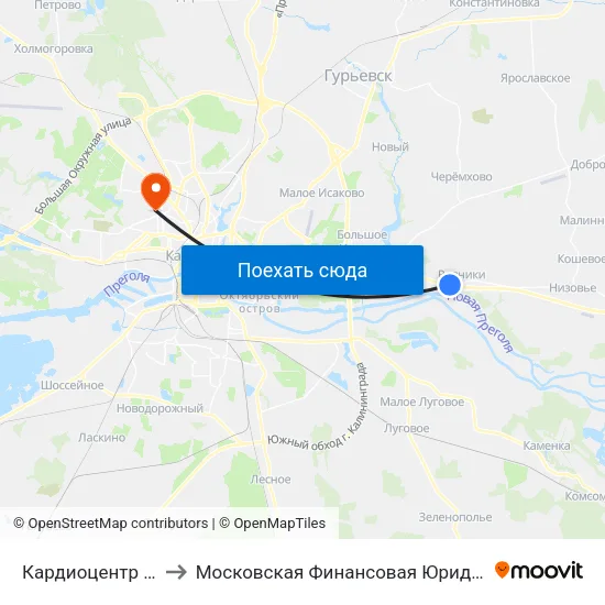 Кардиоцентр (В Центр) to Московская Финансовая Юридическая Академия map