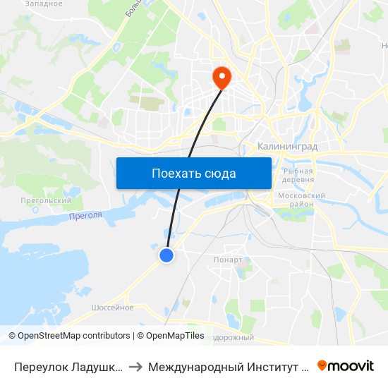 Переулок Ладушкина (В Центр) to Международный Институт Экономики и Права map