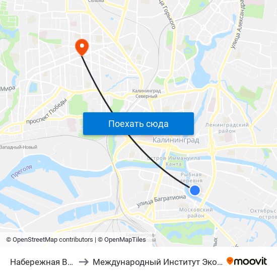 Набережная Ветеранов to Международный Институт Экономики и Права map