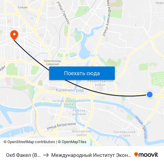 Окб Факел (В Центр) to Международный Институт Экономики и Права map