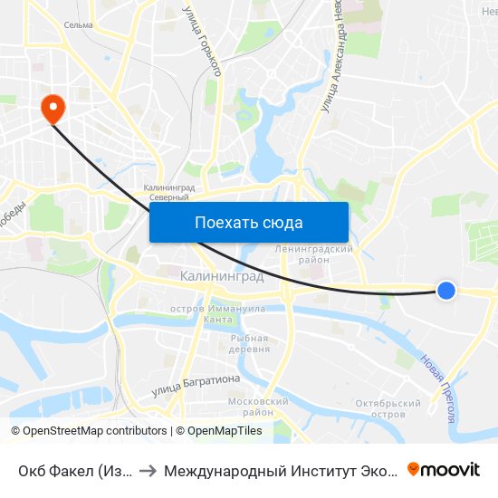 Окб Факел (Из Центра) to Международный Институт Экономики и Права map