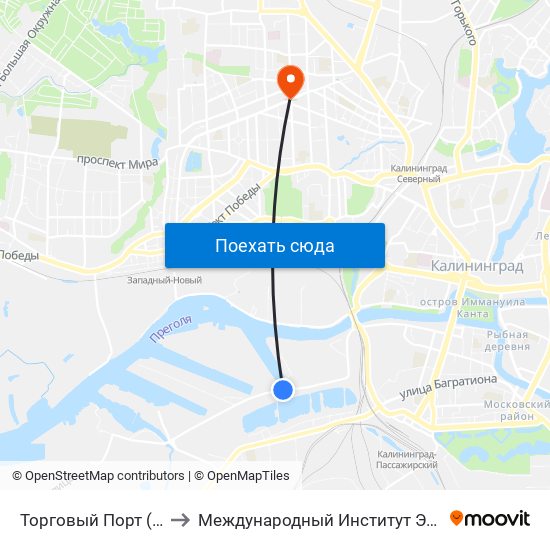 Торговый Порт (Из Центра) to Международный Институт Экономики и Права map