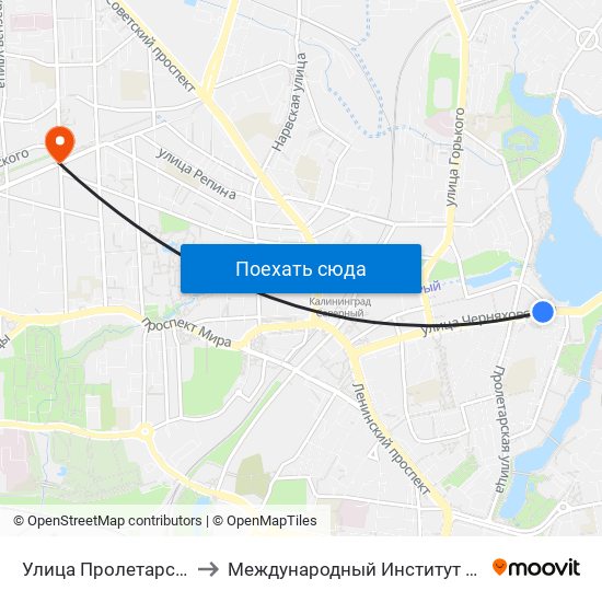 Улица Пролетарская (В Центр) to Международный Институт Экономики и Права map