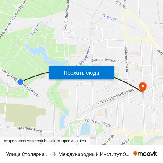 Улица Столярная (В Центр) to Международный Институт Экономики и Права map