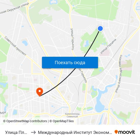 Улица Платова to Международный Институт Экономики и Права map