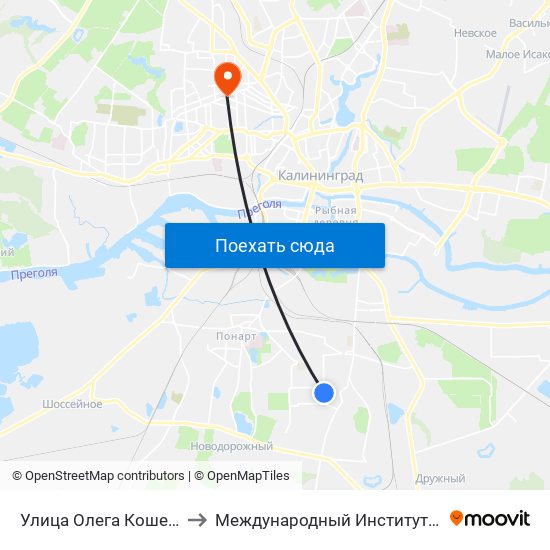 Улица Олега Кошевого (В Центр) to Международный Институт Экономики и Права map