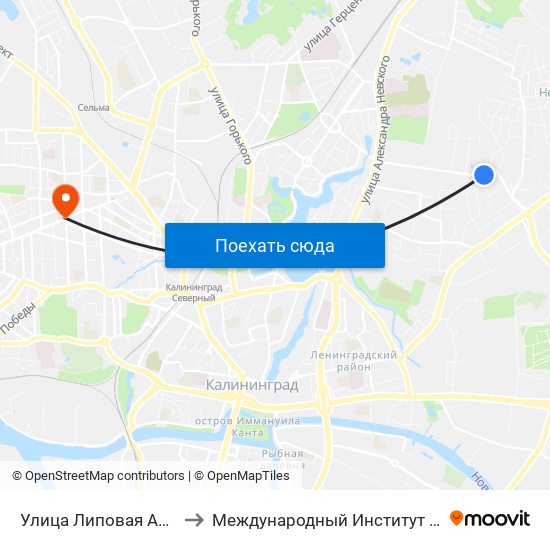 Улица Липовая Аллея (В Центр) to Международный Институт Экономики и Права map