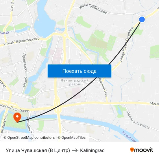 Улица Чувашская (В Центр) to Kaliningrad map