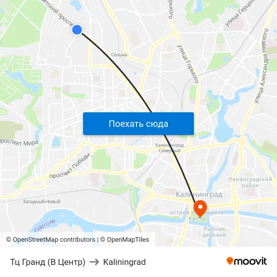 Тц Гранд (В Центр) to Kaliningrad map