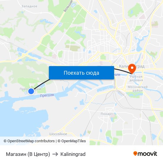 Магазин (В Центр) to Kaliningrad map