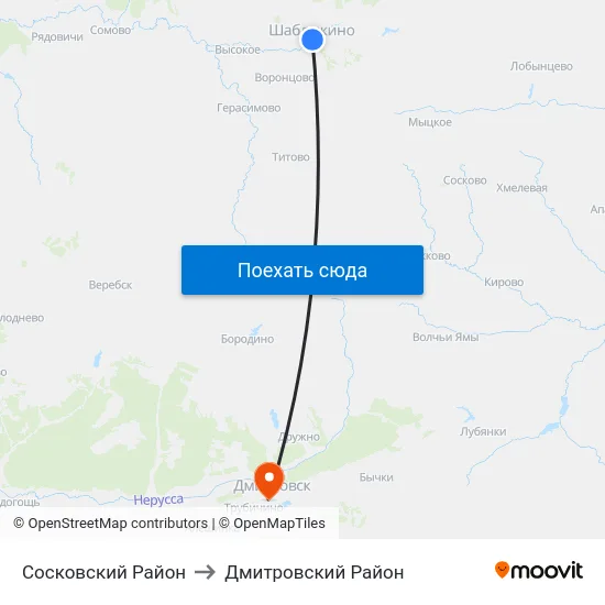Сосковский Район to Дмитровский Район map
