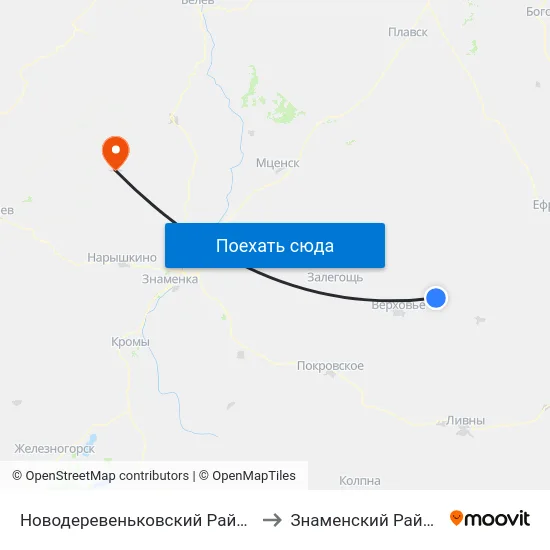 Новодеревеньковский Район to Знаменский Район map